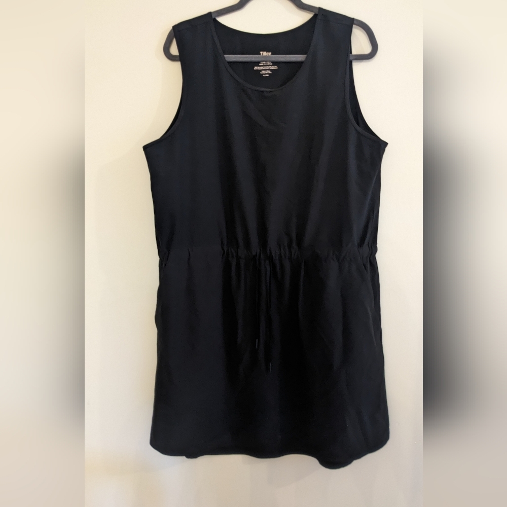 Black drawstring dress